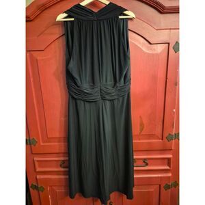 Jones Wear 18W Dress Black Greek Toga Style Midi Dress Holiday Formal Sexy EUC